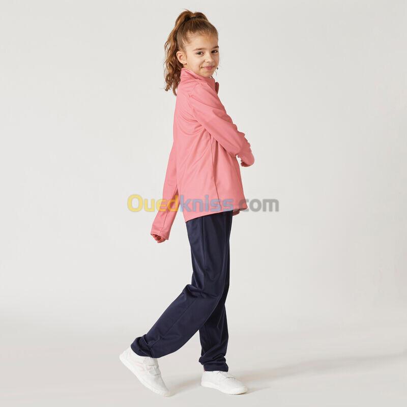 DOMYOS Survêtement enfant synthétique respirant - Gymy rose et pantalon marine