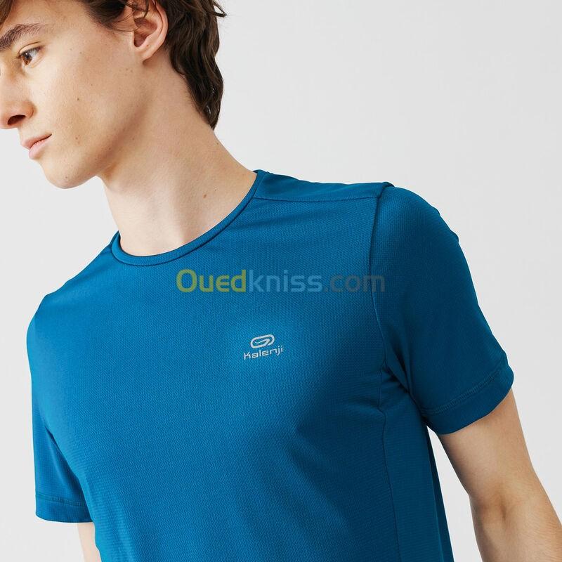 KALENJI T-shirt running respirant homme - Dry bleu de prusse
