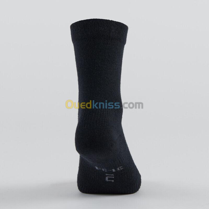 ARTENGO CHAUSSETTES DE SPORT ENFANT HAUTES ARTENGO RS 160 NOIR GRIS LOT DE 3