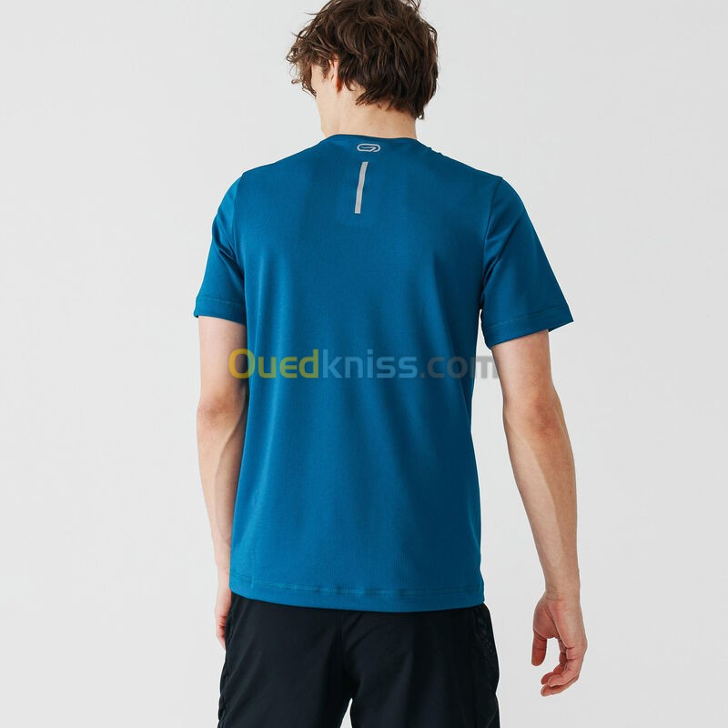 KALENJI T-shirt running respirant homme - Dry bleu de prusse
