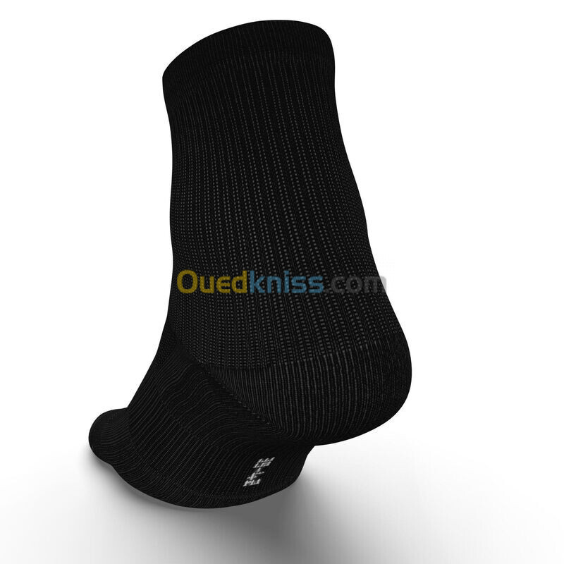 KIPRUN CHAUSSETTES DE RUNNING RUN500 MI-HAUTEURS X2 NOIRES ECO-CONCUES