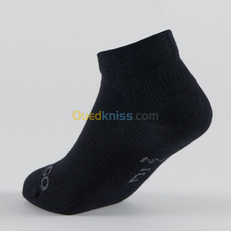 ARTENGO CHAUSSETTES DE SPORT ENFANT MI-HAUTES ARTENGO RS 160 NOIR GRIS LOT DE 3