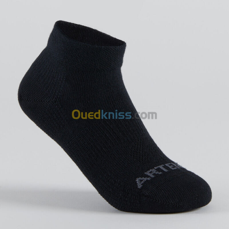 ARTENGO CHAUSSETTES DE SPORT ENFANT MI-HAUTES ARTENGO RS 160 NOIR GRIS LOT DE 3