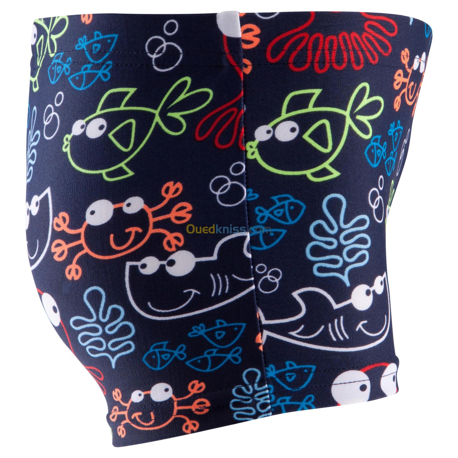 NABAIJI BOXER DE BAIN BEBE / ENFANT BLEU IMPRIME JUNGLE