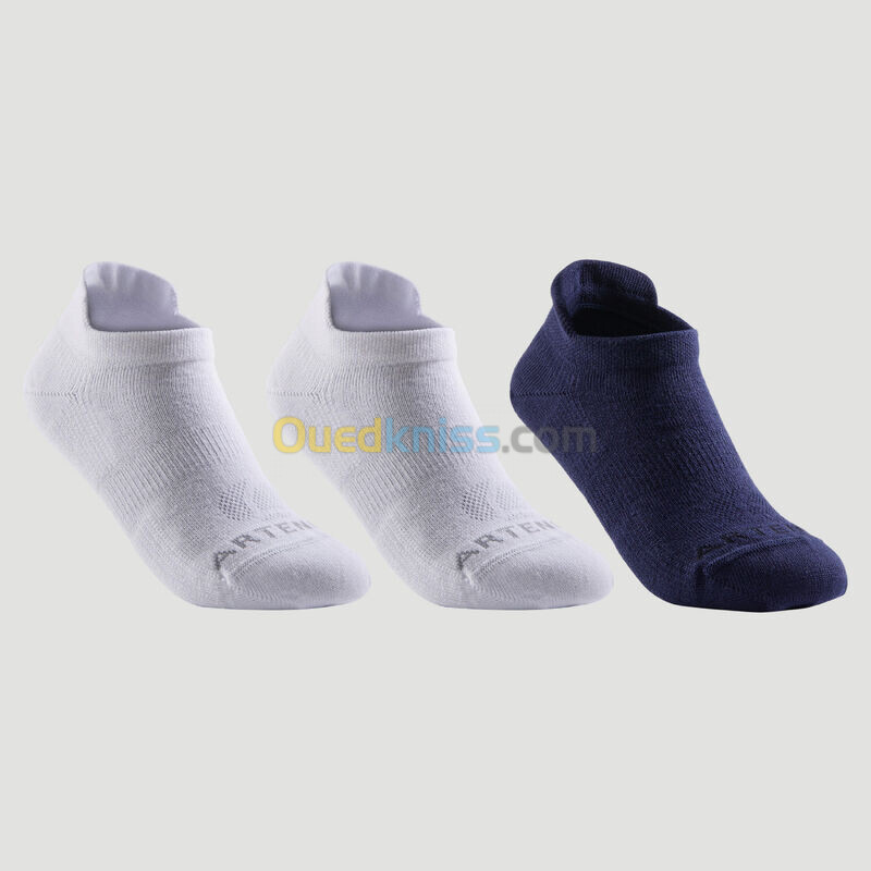 ARTENGO CHAUSSETTES DE SPORT ENFANT BASSES ARTENGO RS 160 BLANC  MARINE LOT DE 3