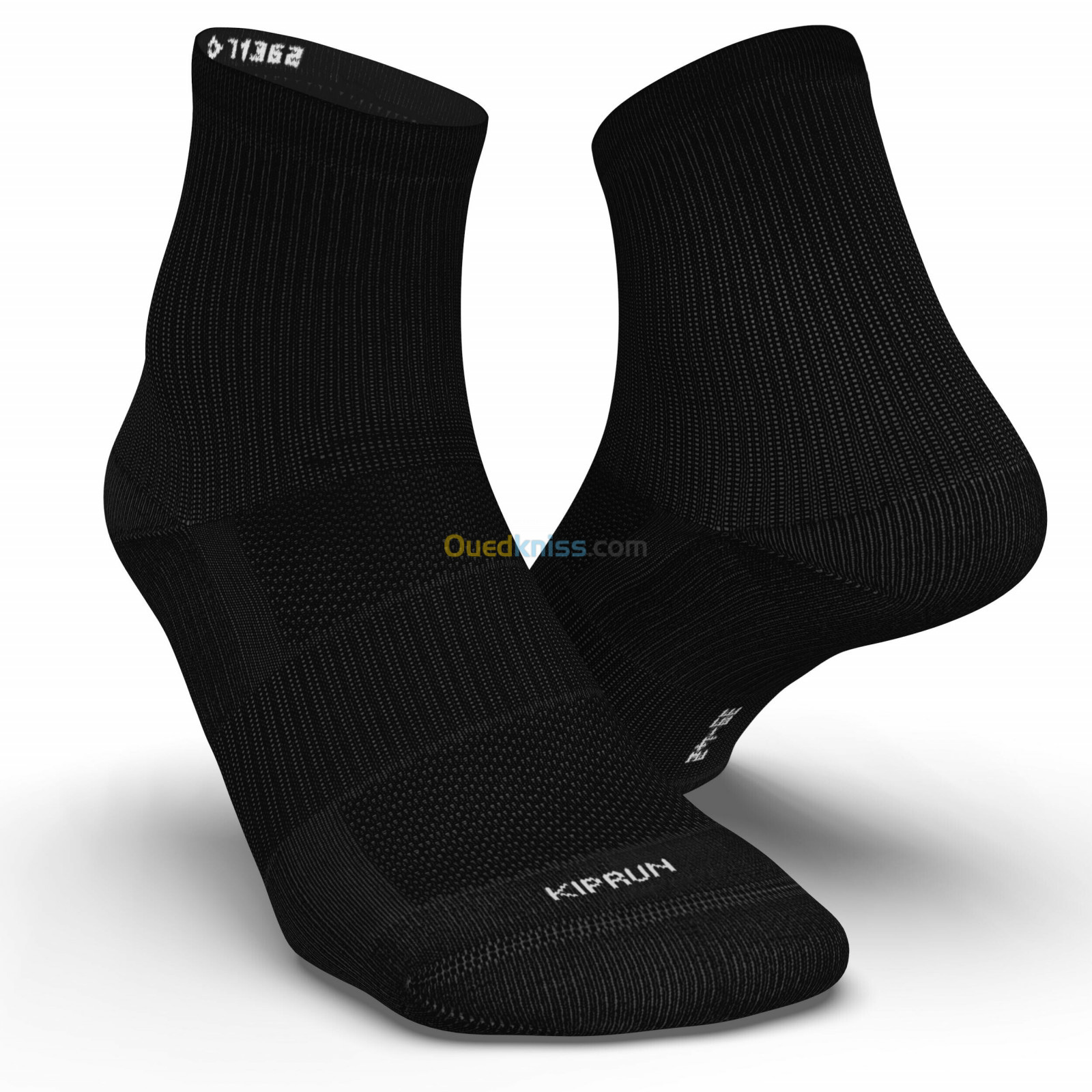 KIPRUN CHAUSSETTES DE RUNNING RUN500 MI-HAUTEURS X2 BLANCHES