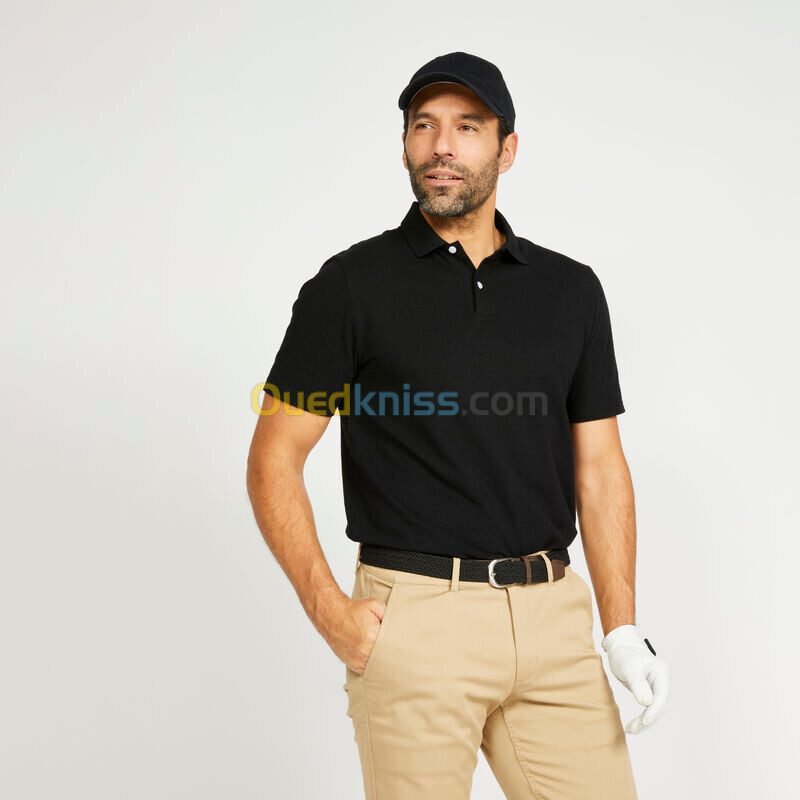 INESIS Polo de golf manches courtes Homme - MW500 noir