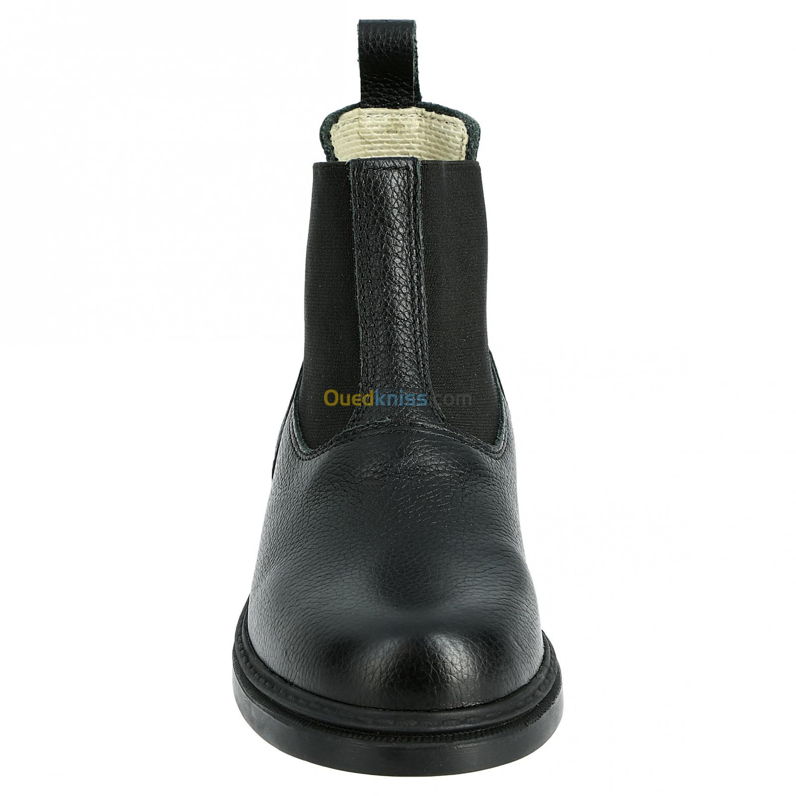 FOUGANZA Boots équitation cuir Enfant - Classic noires