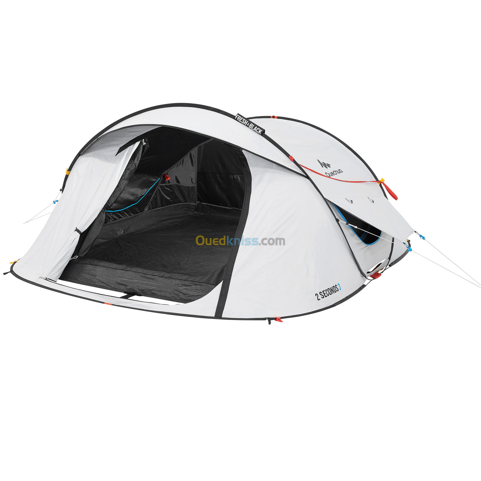 QUECHUA Tente de camping - 2 SECONDS - 3 places - Fresh & Black