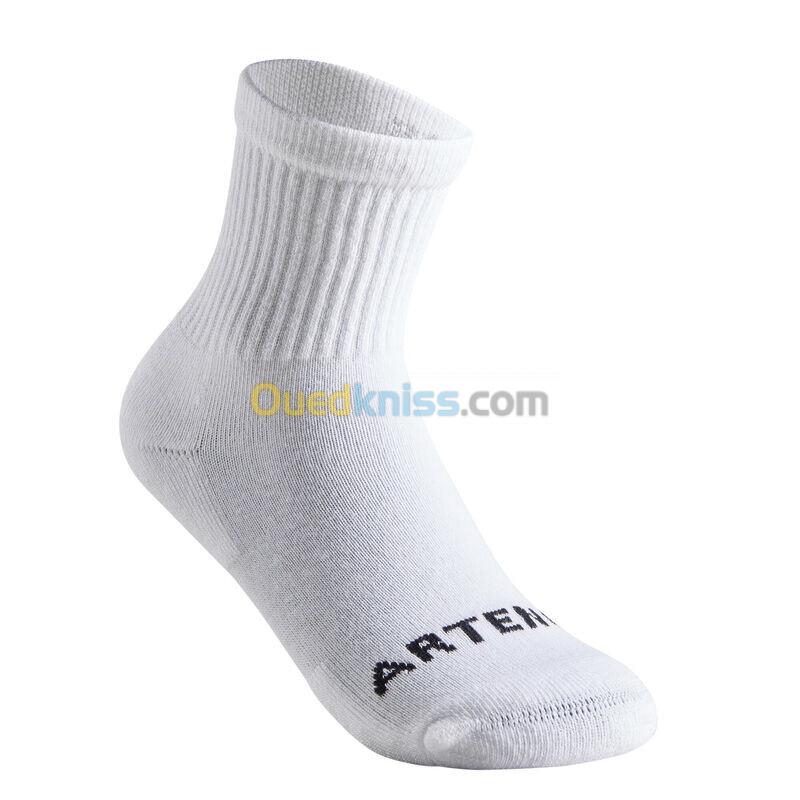 ARTENGO CHAUSSETTES SPORTS DE RAQUETTES HAUTES ENFANT ARTENGO  RS 100 BLANCHE LOT DE 3