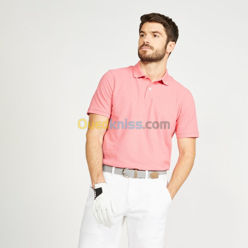 INESIS Polo de golf manches courtes Homme - MW500 rose
