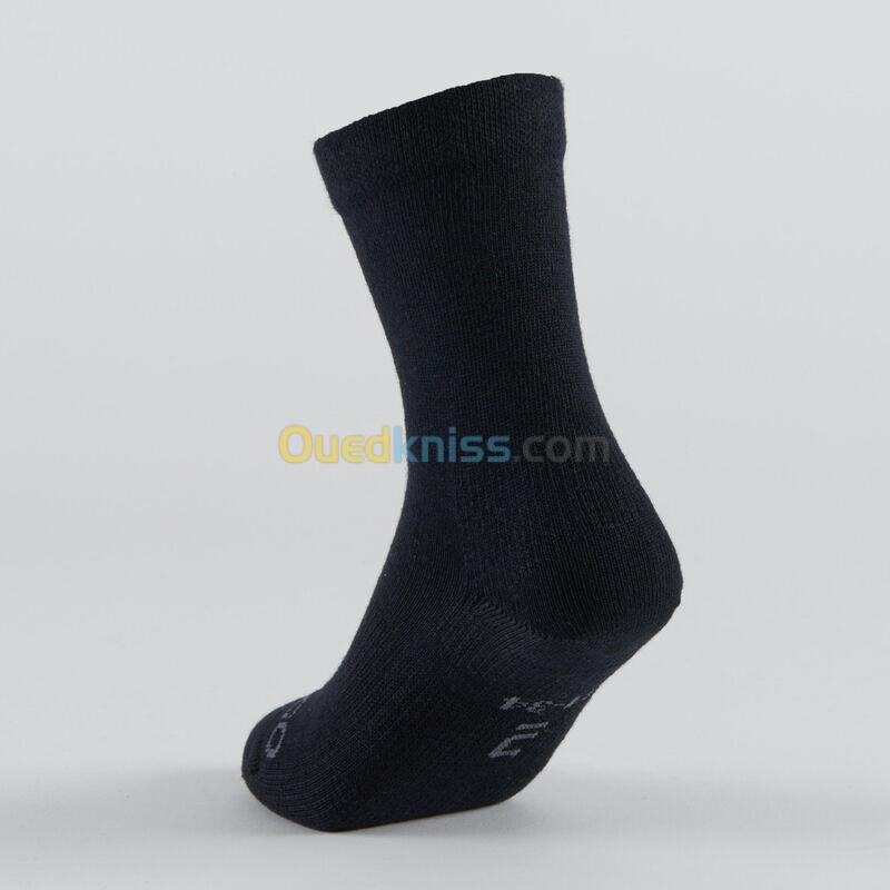 ARTENGO CHAUSSETTES DE SPORT ENFANT HAUTES ARTENGO RS 160 NOIR GRIS LOT DE 3