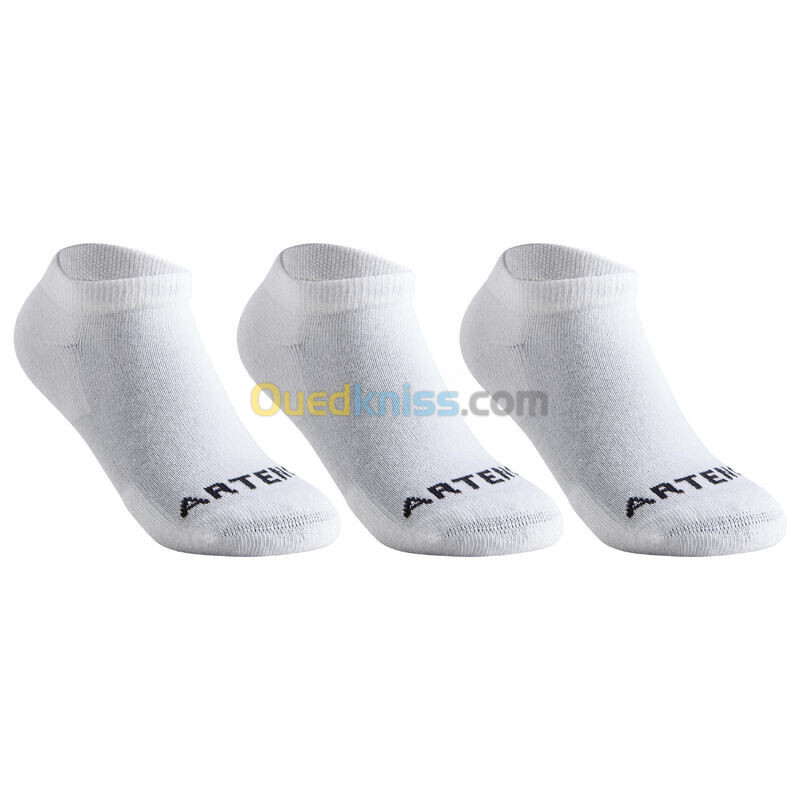 ARTENGO CHAUSSETTES SPORTS DE RAQUETTES BASSES ENFANT ARTENGO RS 100 BLANC LOT DE 3