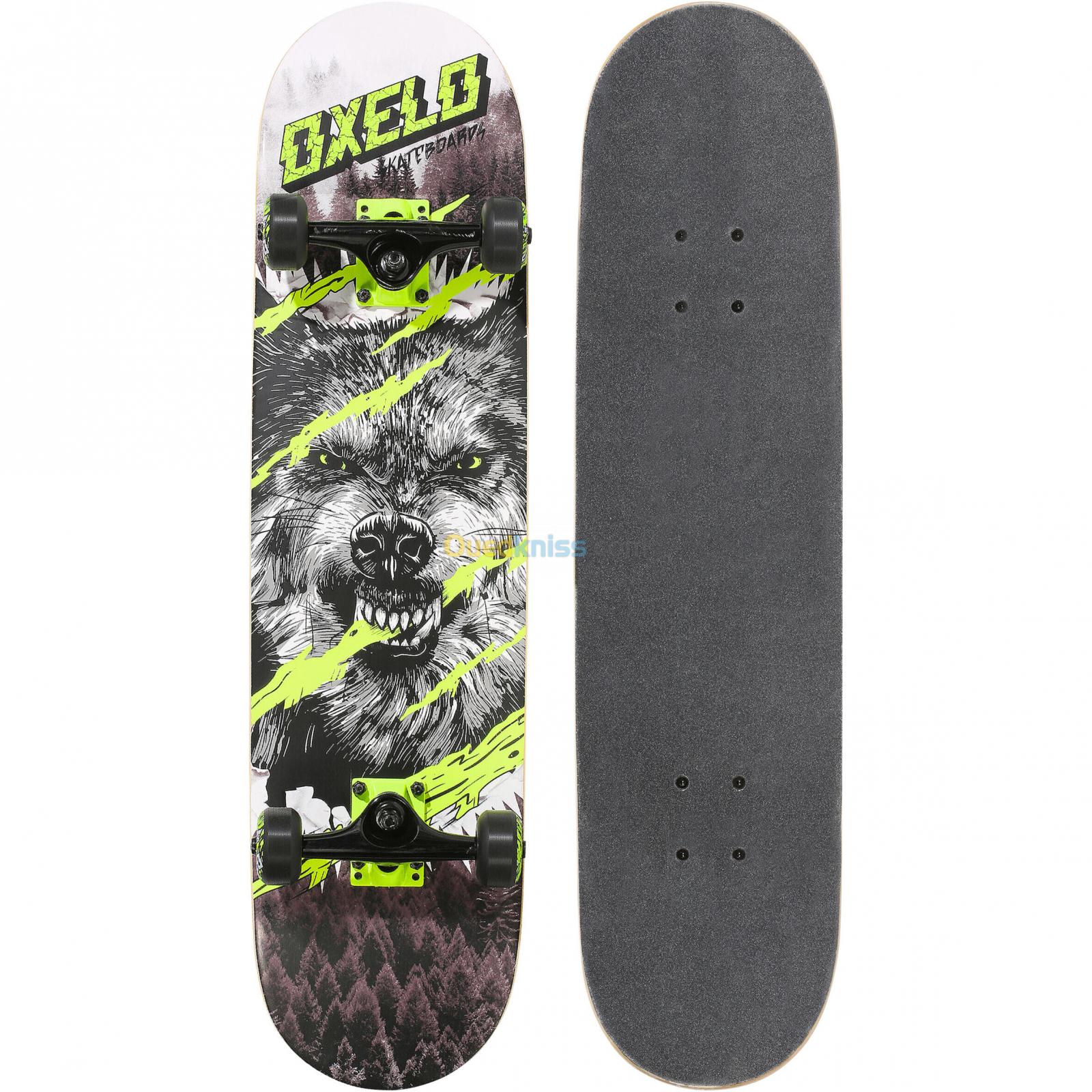 OXELO SKATE ENFANT MID500 WOLF VERT 8 A 12 ANS