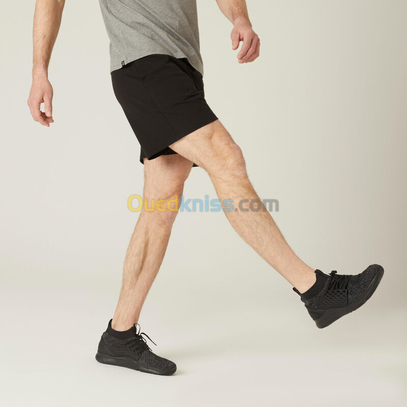 DOMYOS Short court Fitness Homme - 100 Noir