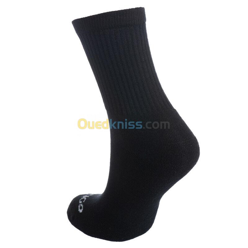 ARTENGO CHAUSSETTES DE SPORT HAUTES RS 100 NOIR LOT DE 3