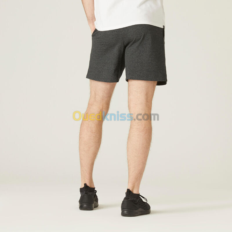 DOMYOS Short court Fitness Homme - 100 gris foncé