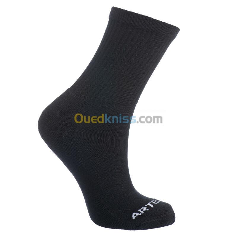 ARTENGO CHAUSSETTES DE SPORT HAUTES RS 100 NOIR LOT DE 3