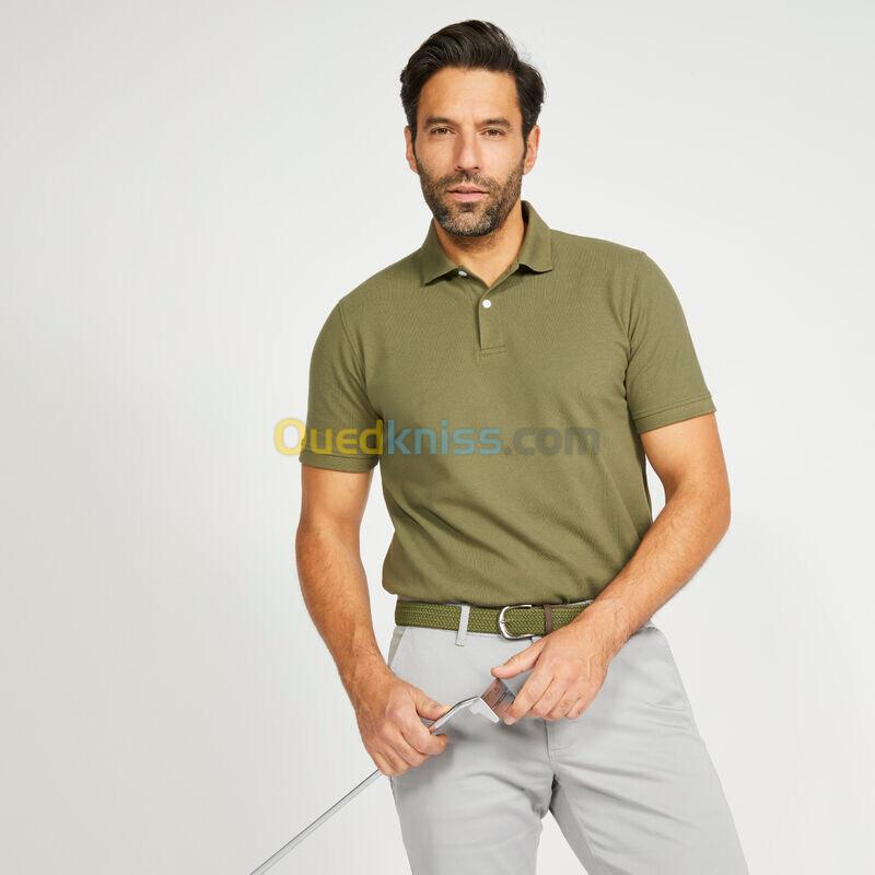 INESIS Polo de golf manches courtes Homme - MW500 kaki