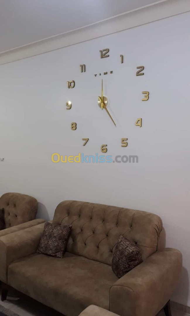 Horloge Murale 3D Décoration Pour Maison Salon Chambre Bureau Au Plusieurs Modele Et Couleur