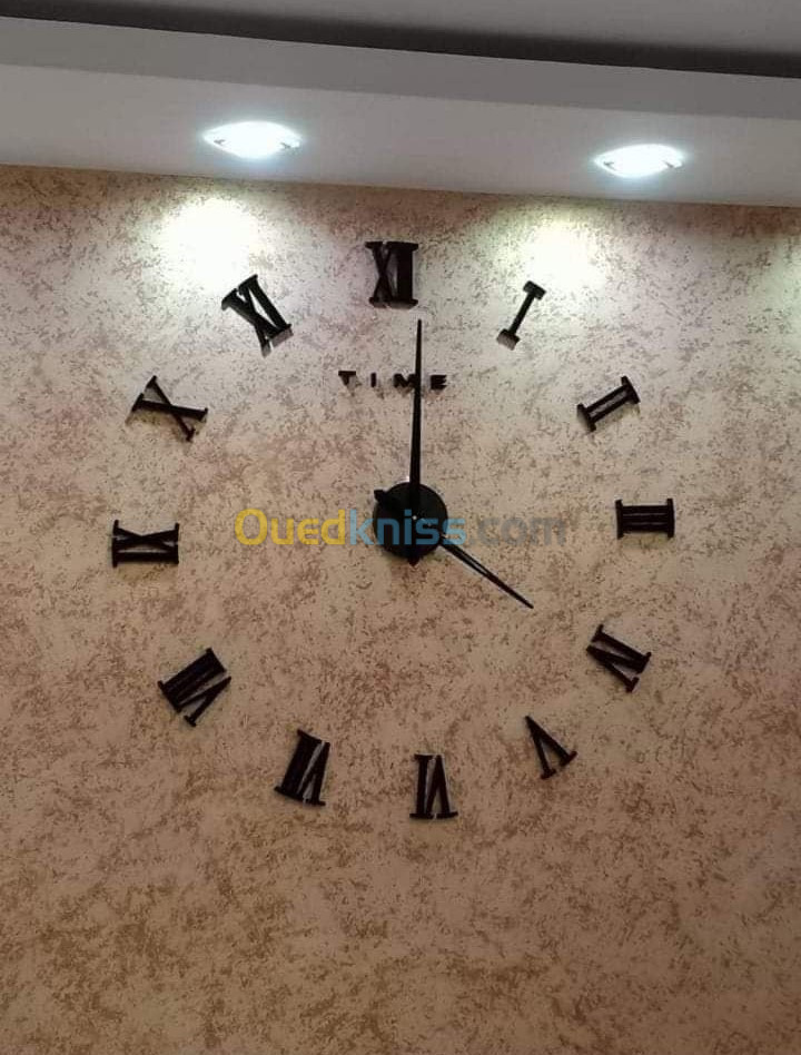 Horloge Murale 3D Décoration Pour Maison Salon Chambre Bureau Au Plusieurs Modele Et Couleur