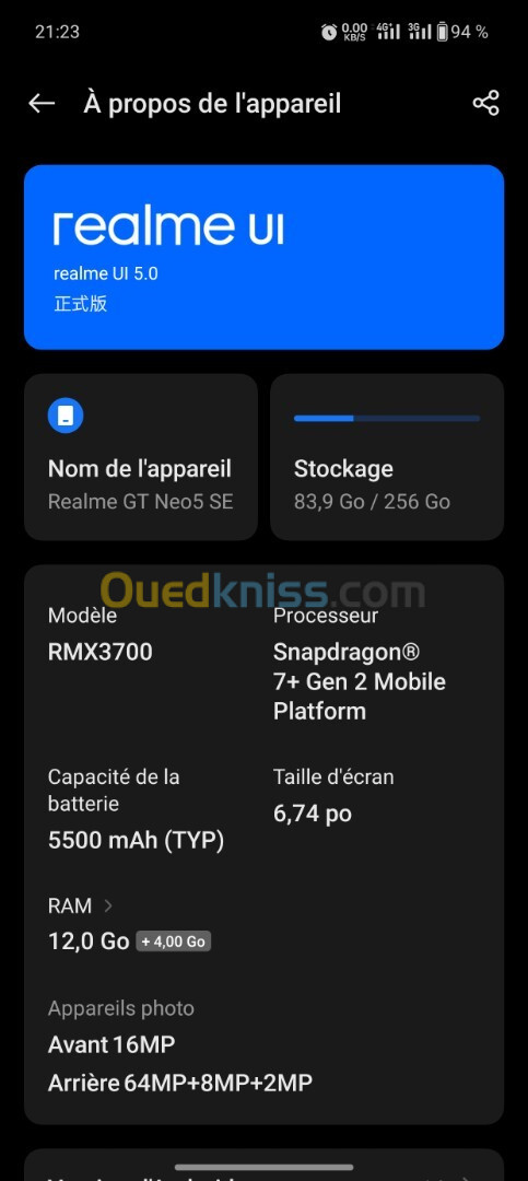 Realme Gt neo 5se