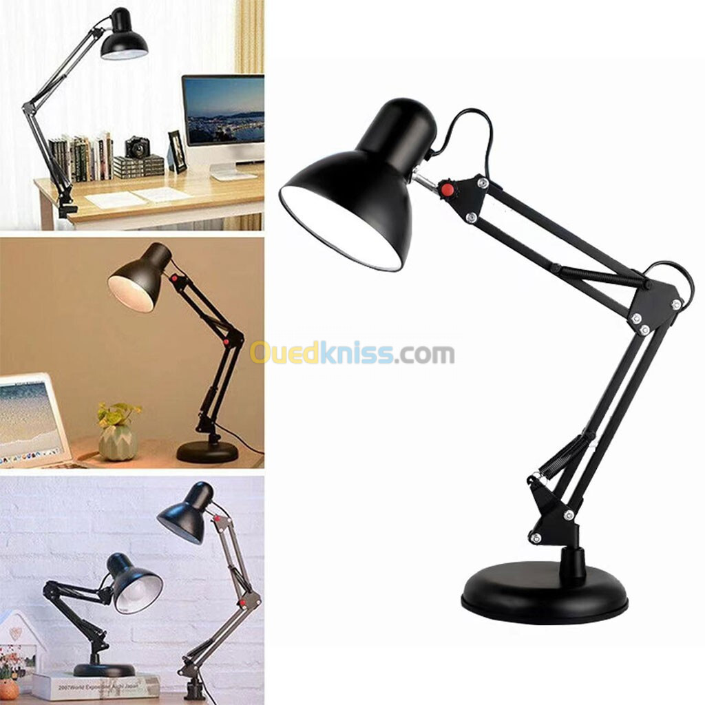 Retro LED Lampe de Bureau en Metal Adjustable E27