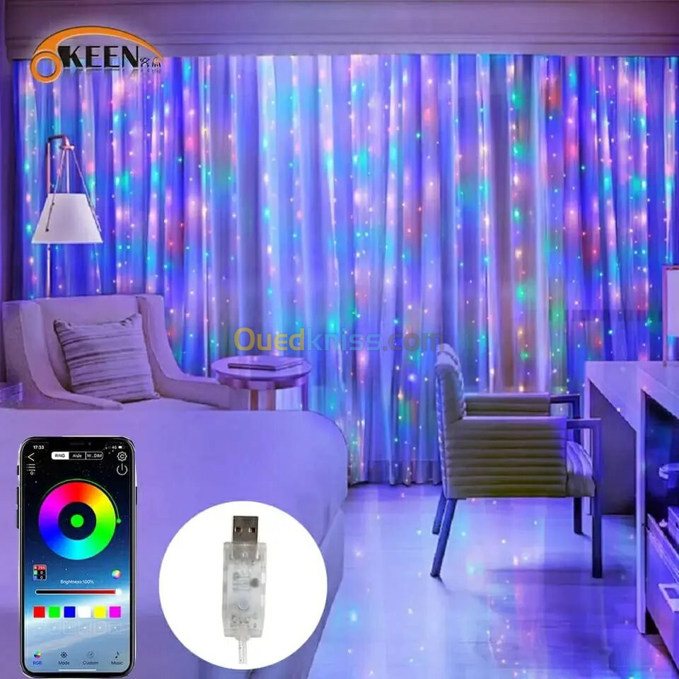 App Smart LED RGB 10m Bluetooth/Musique Contrôle IP 65 étanche