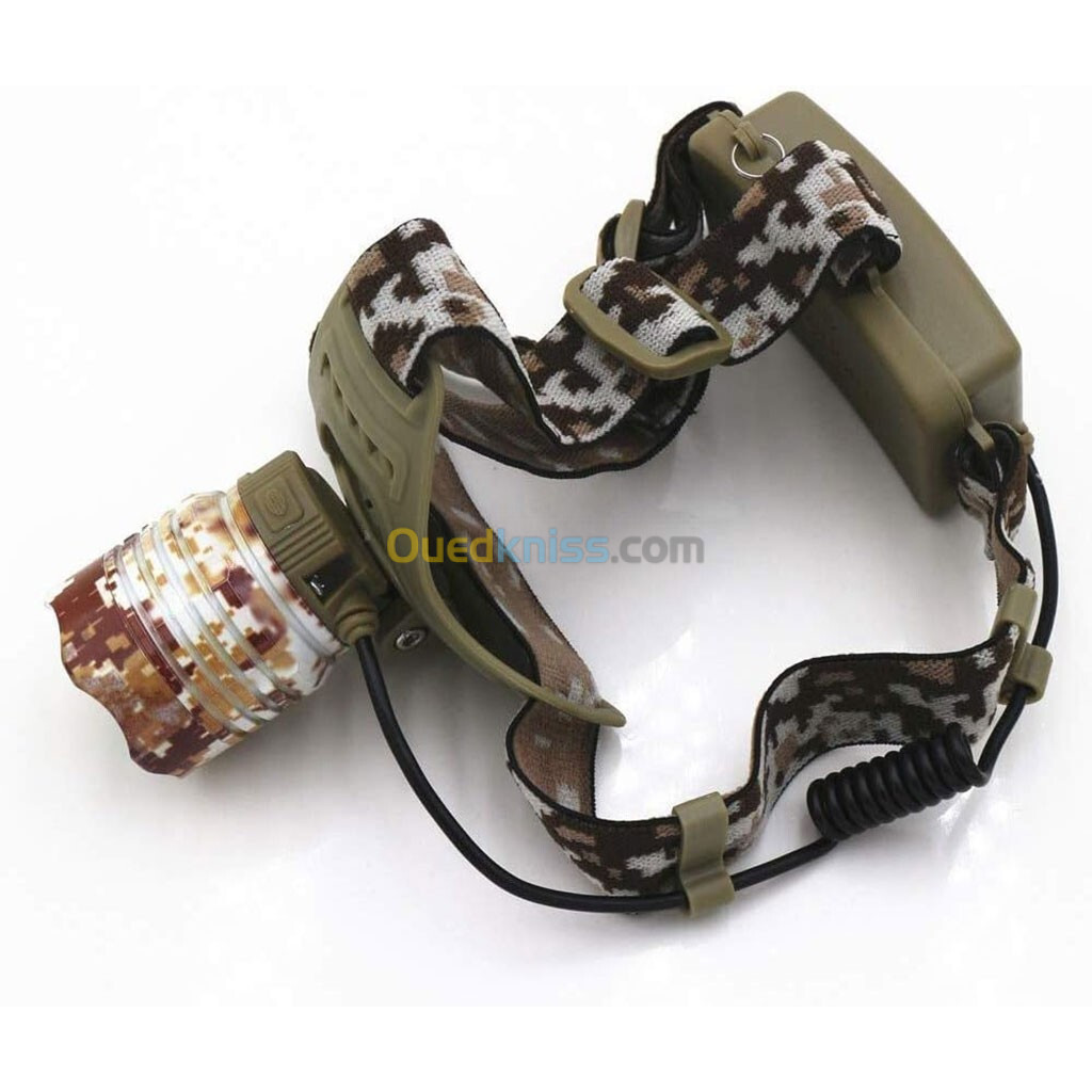 Lampe Frontale LED Motif Camouflage Rechargeable