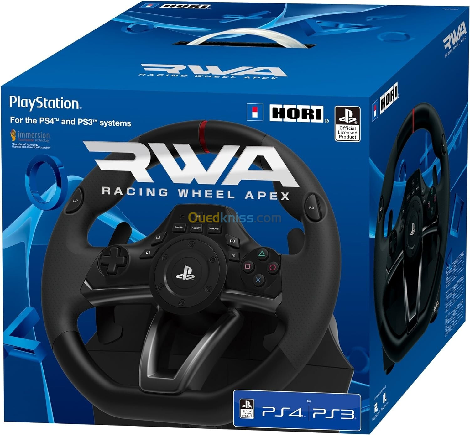 Hori RWA Original Volant de course Apex pour PS4/PS3/PC/Playstation 4