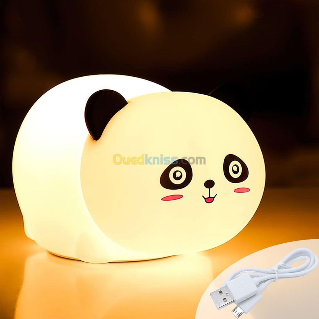 Lampe Tactile en Silicone Rechargeable USB - Veilleuse Enfant Panda