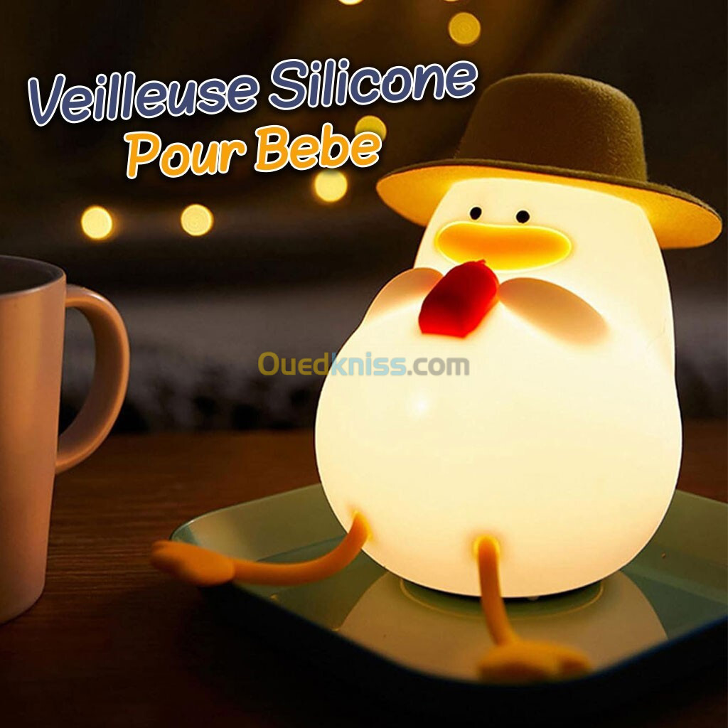 Veilleuse Forme de Canard Silicone Rechargeable Pour Bébé ZH118