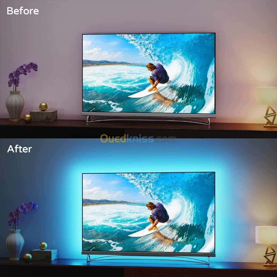 Smart LED Strip Lights TV rétroéclairage 5M RGB contrôle APP synchronisation avec la musique