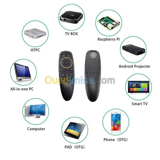 Télécommande Vocale G10 Sans Fil 2.4G Pour Smart Tv Android Box