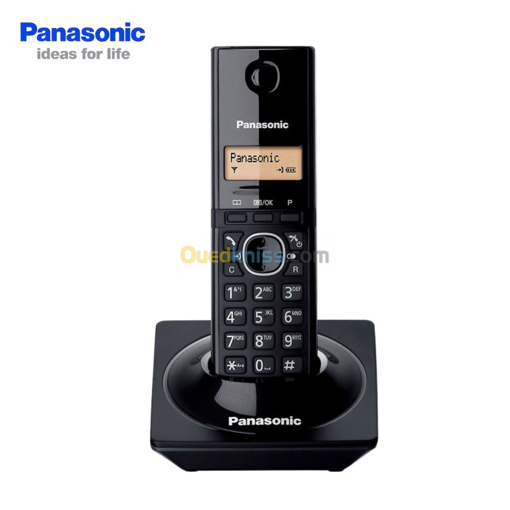 Panasonic Téléphone Numérique Sans Fil KX-TG1711 هاتف أرضي لاسلكي بخاصية تسجيل الأرقام مع شاشة رقمية