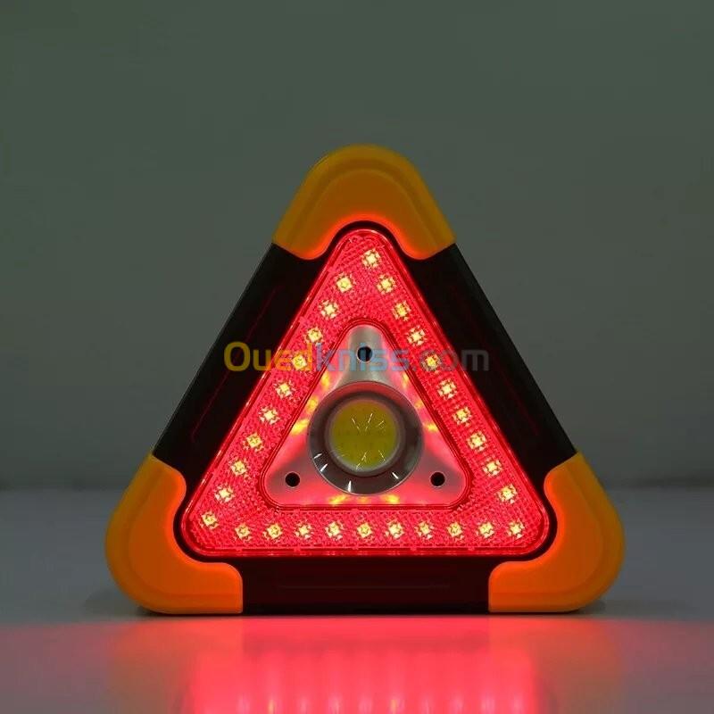 Triangle D'alerte Torche LED 10W Multifonctionnelle Chargé Avec L'énergie Solaire HB-6609