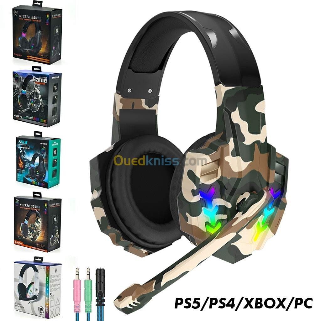 Casque Gaming Filaire 3en1 PS5/PS4/XBOX/PC