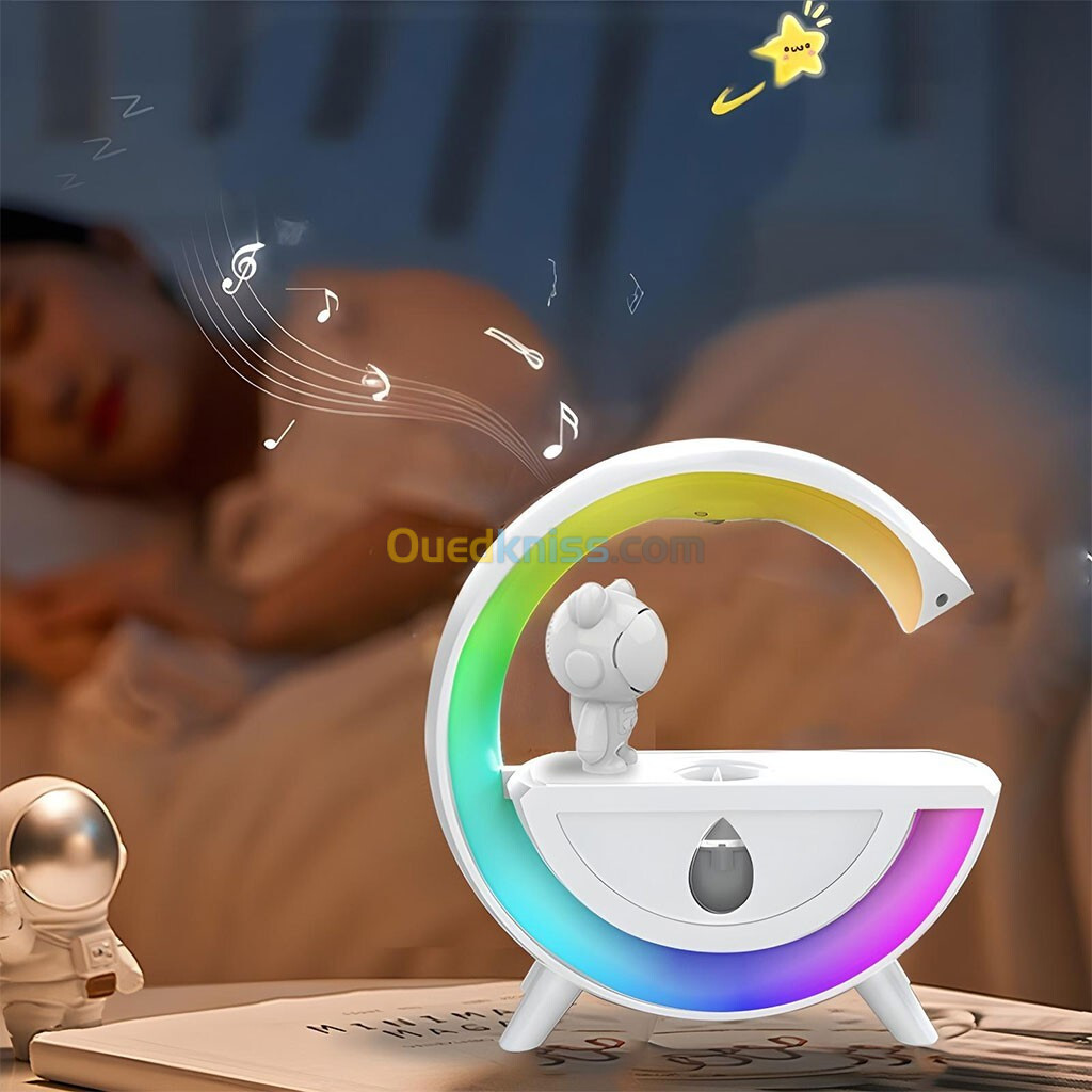 Haut Parleur Bluetooth et Humidificateur anti-gravité en forme de G