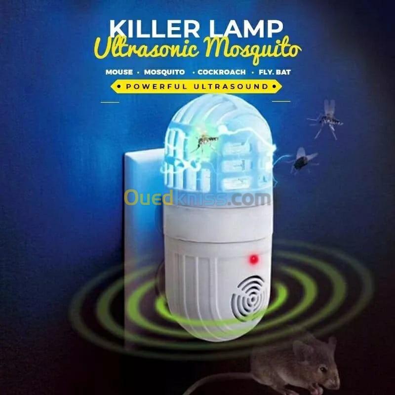 Répulsif antiparasitaire ultrasonique 2en1 et zapper d'insectes piège à lampe électrique