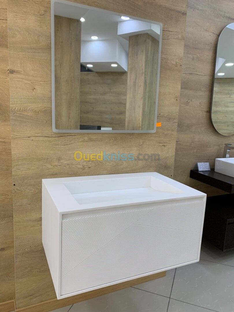 Meuble salle de bain en corian (krion) sur mesures