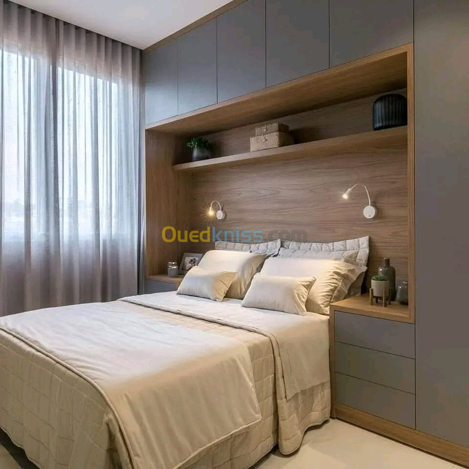 chambre a coucher luxe en MDF et high gloss