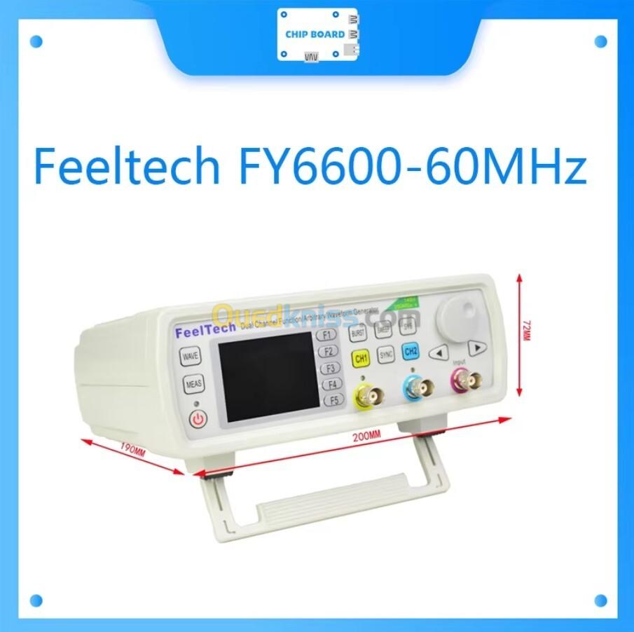 FeelTech  FY6600 DDS générateur de Signal de forme d'onde, 50MHz, fonction arbitraire VCO