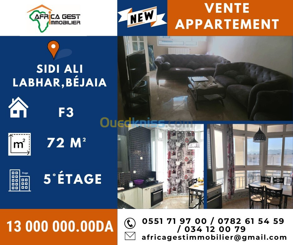 Vente Appartement F2 Béjaïa Bejaia