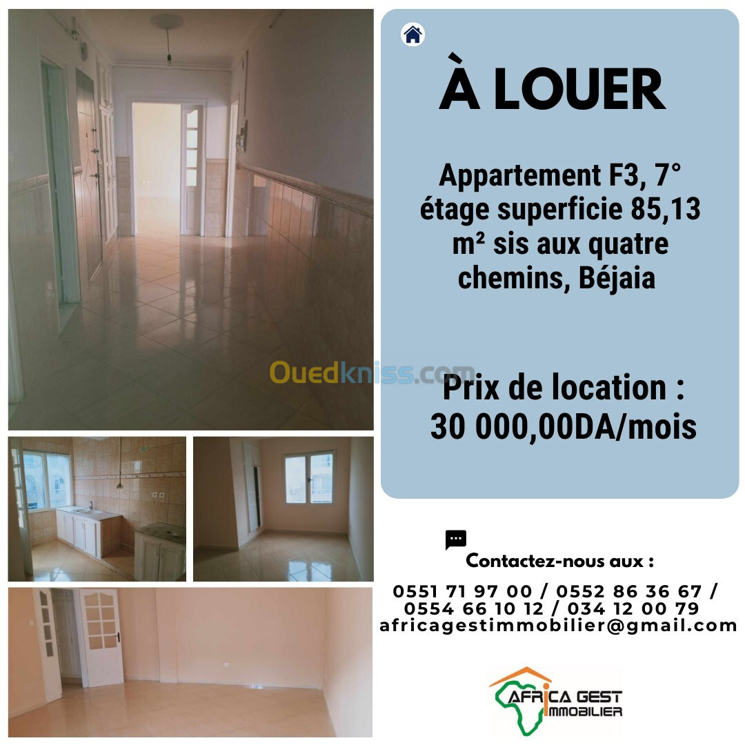 Location Appartement F3 Béjaïa Bejaia