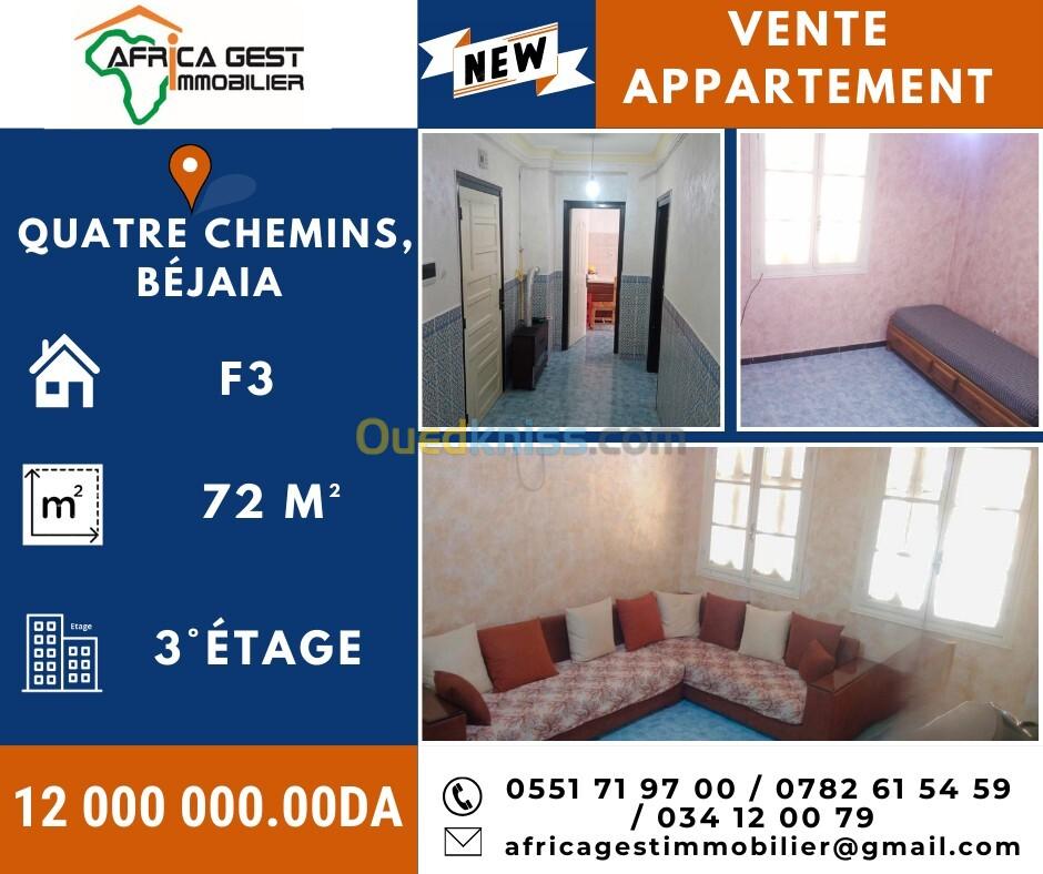 Vente Appartement F3 Béjaïa Bejaia