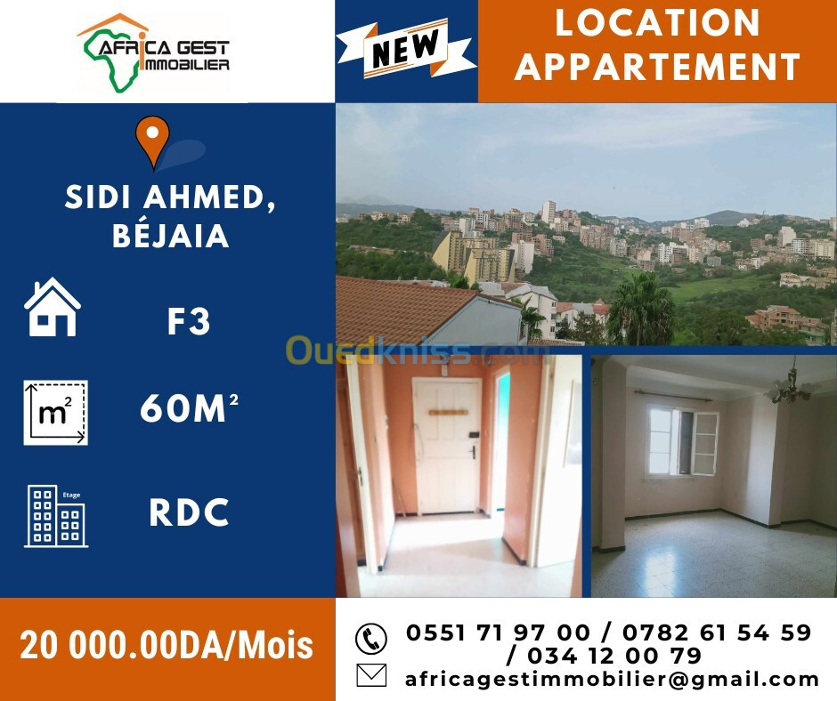 Location Appartement F2 Béjaïa Bejaia