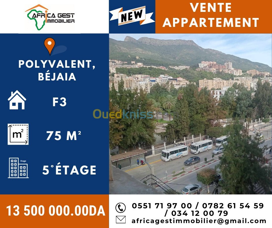 Vente Appartement F2 Béjaïa Bejaia