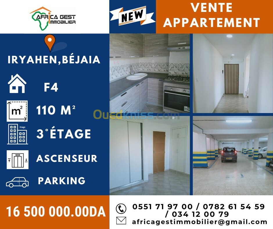 Vente Appartement F03 Béjaïa Bejaia