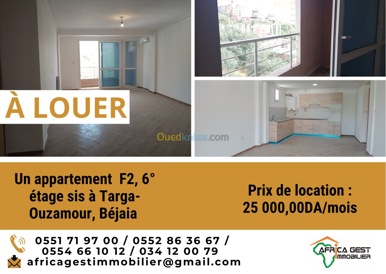 Location Appartement F2 Béjaïa Bejaia