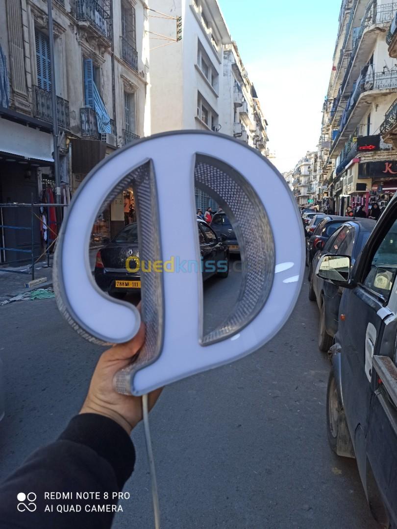 Lettre boitier 3d led